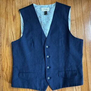 Tasso Elba Linen Vest | 2016 Macy’s Exclusive | Vintage Streetwear Resort Vibes